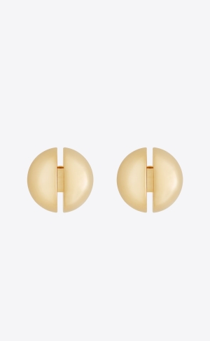 YSL Ball Split Earrings In Metal Zlate | 92178-XHOR