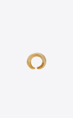 YSL Curve Ring In Metal Zlate | 83167-JQWU
