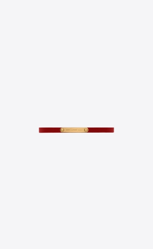YSL Id Bracelet In Metal Červené Zlate | 48573-LDOU
