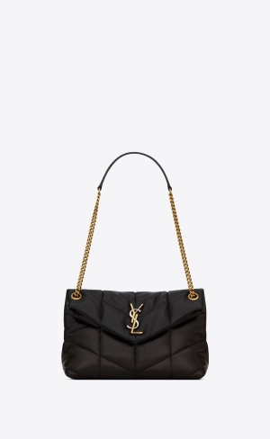 YSL Puffer Small In Prešívané Lambskin Čierne | 58690-OXZT