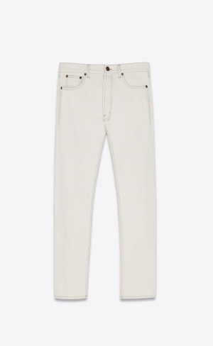 YSL Relaxed-fit Jeans Siva Biele | 76812-OZYR