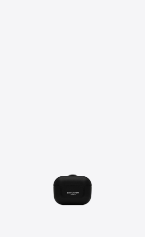 YSL Saint Laurent Paris Airpods Pro Case Cover In Smooth Kozene Čierne | 29630-UXMY