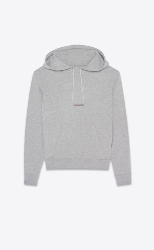 YSL Saint Laurent Rive Gauche Hoodie Siva | 75301-LKSH