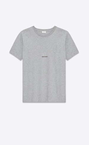 YSL Saint Laurent Rive Gauche T-shirt Siva | 54376-FWTD