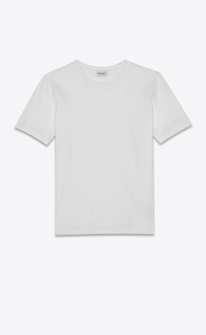 YSL Saint Laurent T-shirt In Bavlnene Biele | 25937-ASOV
