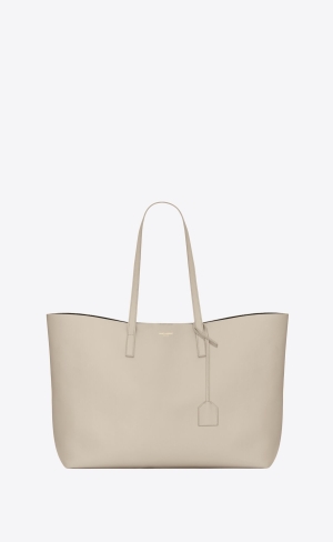 YSL Shopping Saint Laurent E/W In Supple Kozene Blanc Vintage | 96531-MLDP