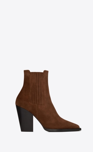 YSL Theo Chelsea Boots In Semisove Land | 09436-NQIU