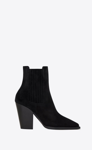 YSL Theo Chelsea Boots In Semisove Čierne | 73690-NKLP