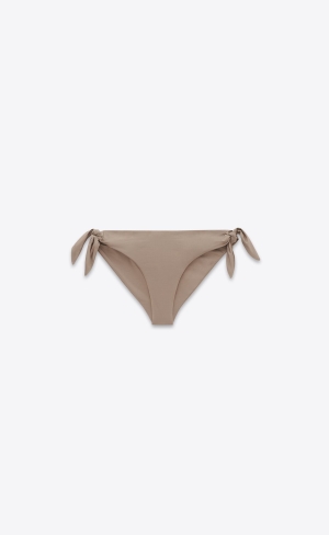 YSL Tie Bikiny Bottoms Greige | 48650-RKMJ
