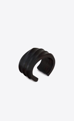 YSL Wavy Cuff In Bamboo Tmavo Hnede Zlate | 14802-VDWH